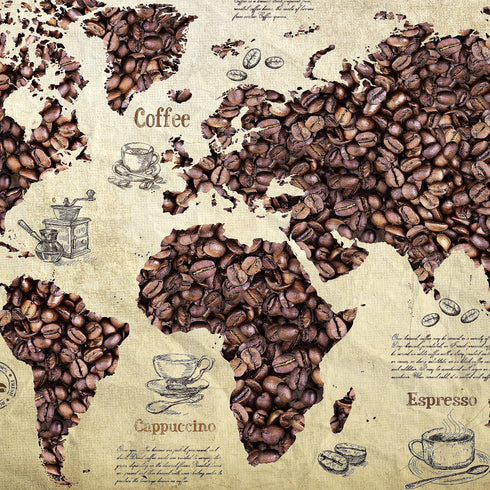 Wandbilder Wohnzimmer XXL Küche Kaffee Moderne Bilder Weltkarte
